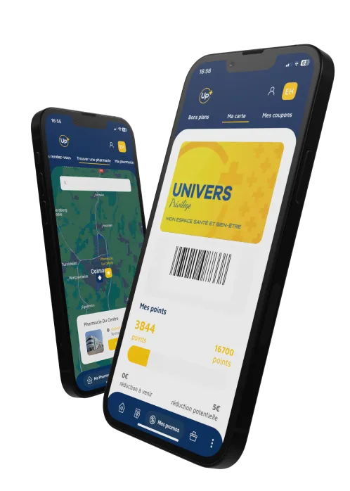Aperçu de l'application Univers Pharmacie